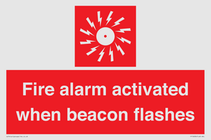 Fire alarm activated when beacon flashes